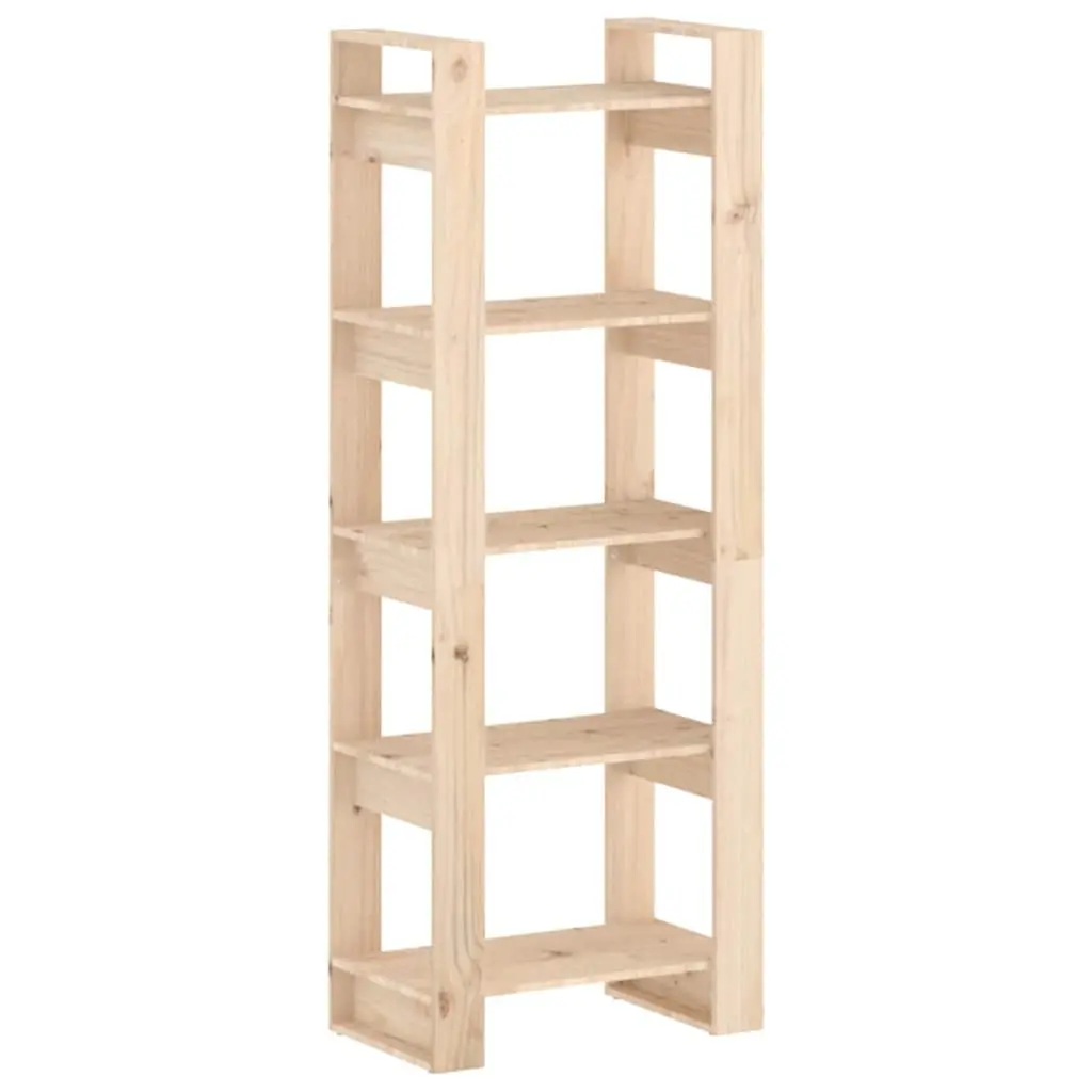 Solid Wood Book Cabinet Room Divider Shelving Unit Brown 60x35x160cm Pine Wood