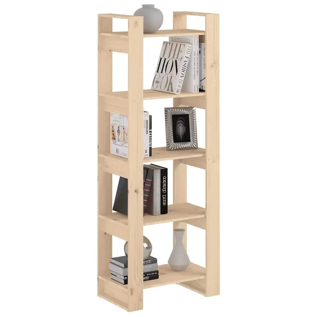 Solid Wood Book Cabinet Room Divider Shelving Unit Brown 60x35x160cm Pine Wood