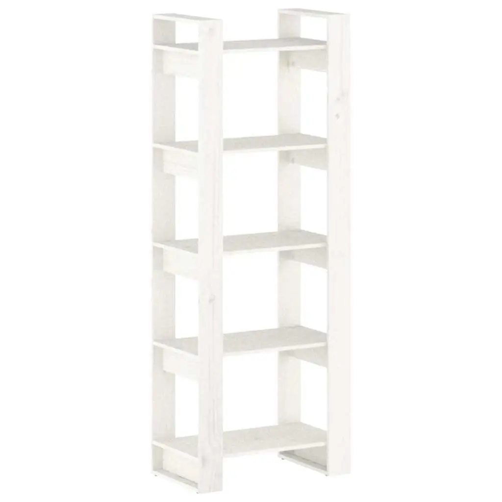 Book Cabinet Room Divider White 60x35x160 cm Solid Pine Wood