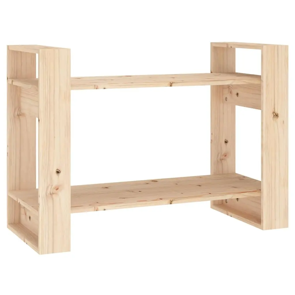 Book Cabinet Room Divider Rustic 80x35x56.5cm Solid Pine Wood Bookshelf Storage Shelves
