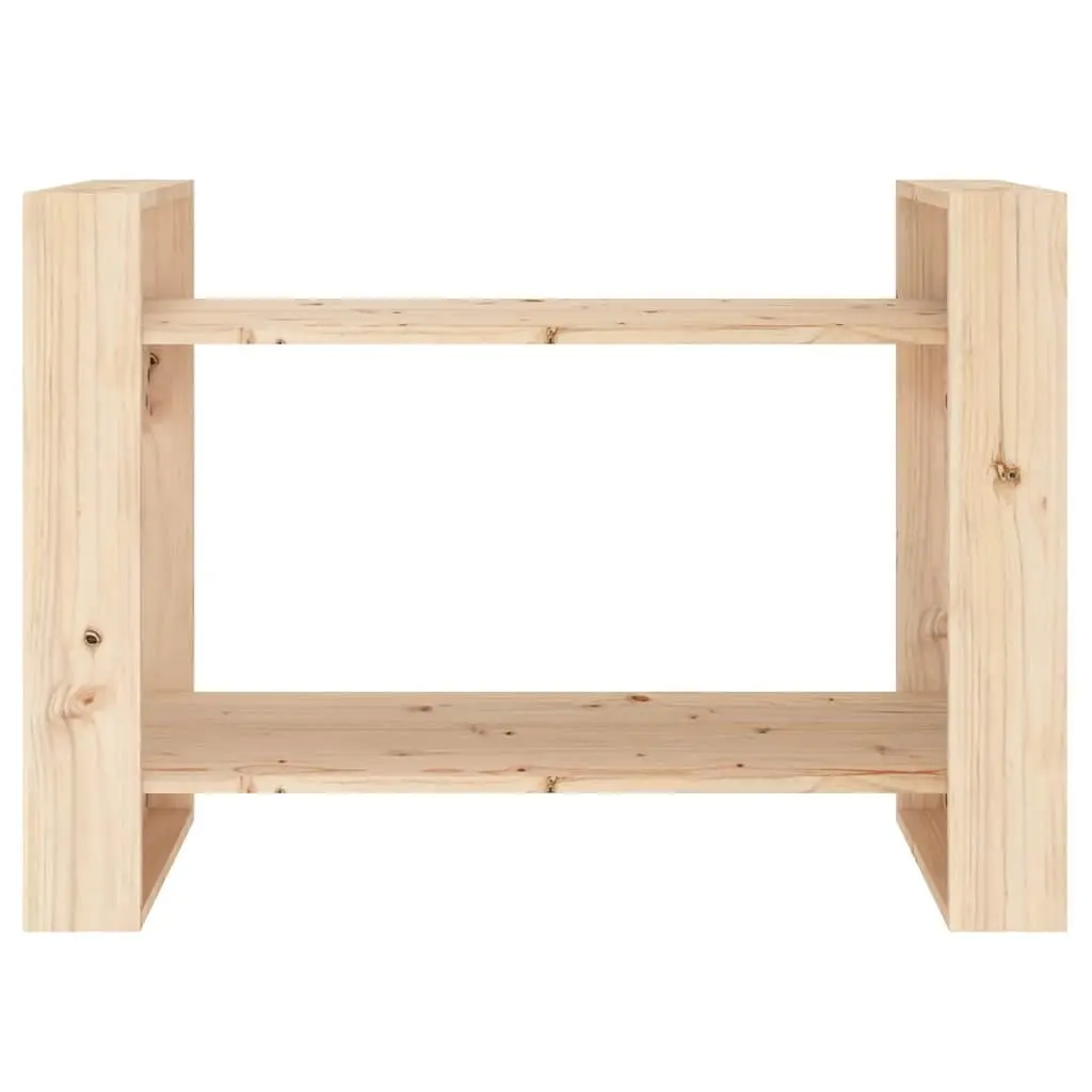 Book Cabinet Room Divider Rustic 80x35x56.5cm Solid Pine Wood Bookshelf Storage Shelves