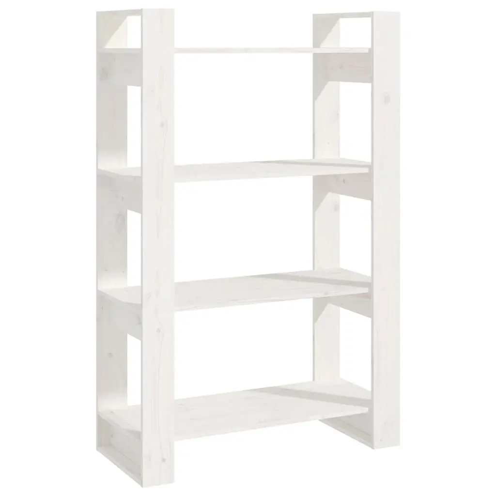 White Solid Pine Wood Book Cabinet Room Divider