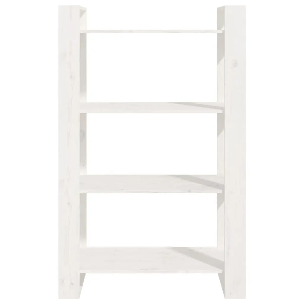 White Solid Pine Wood Book Cabinet Room Divider