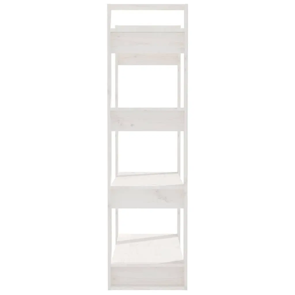 White Solid Pine Wood Book Cabinet Room Divider