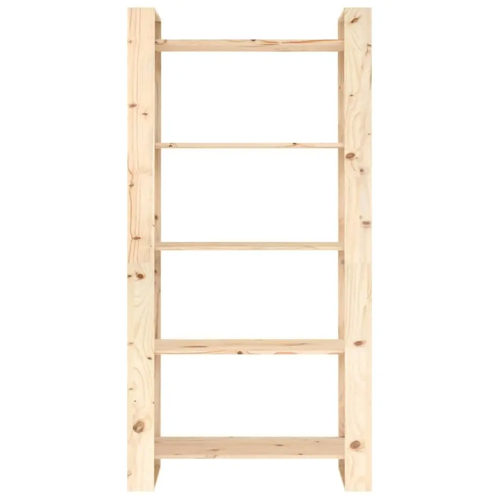 Brown Solid Wood Book Cabinet for Storage and Room Division