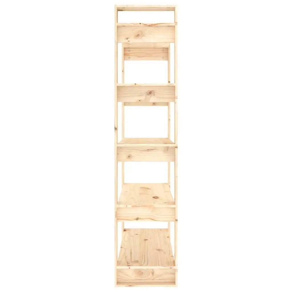 Brown Solid Wood Book Cabinet for Storage and Room Division