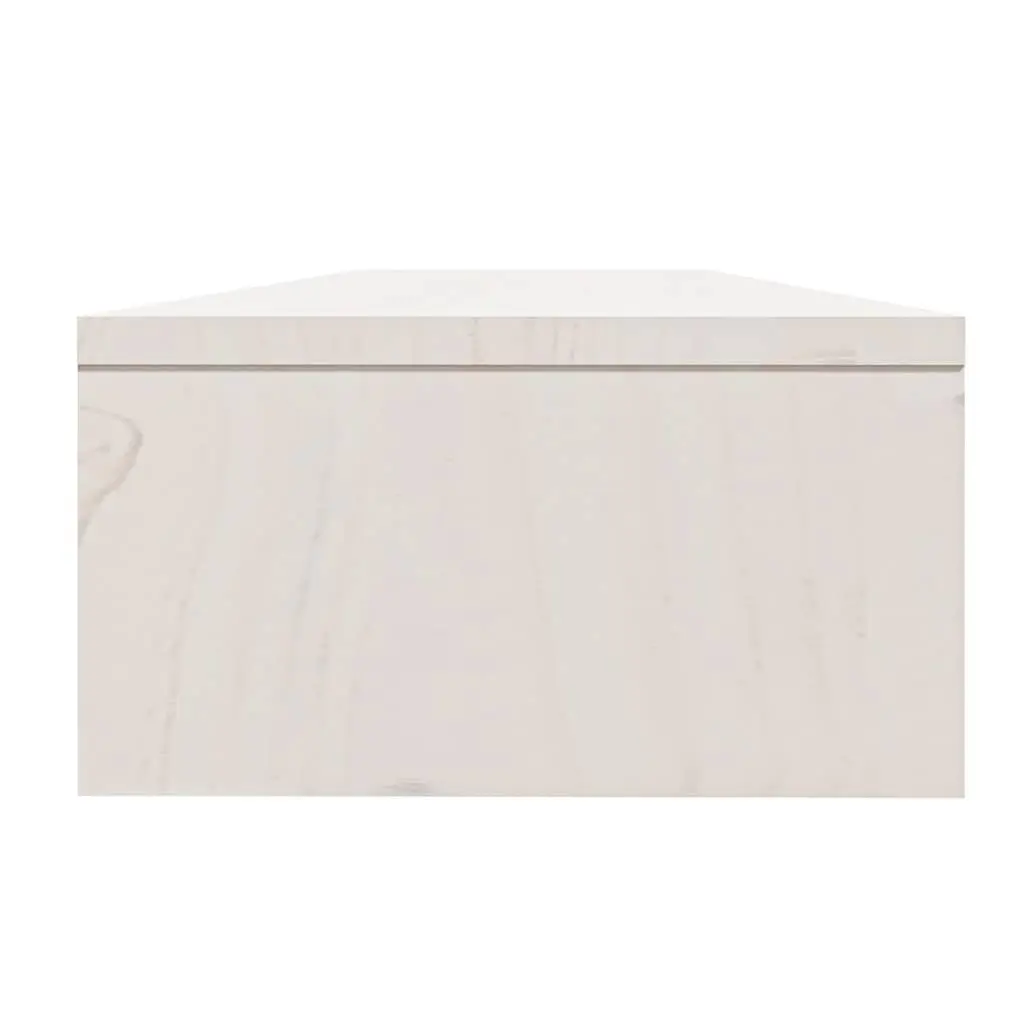 Monitor Stand White Solid Wood Pine 100x24x13cm