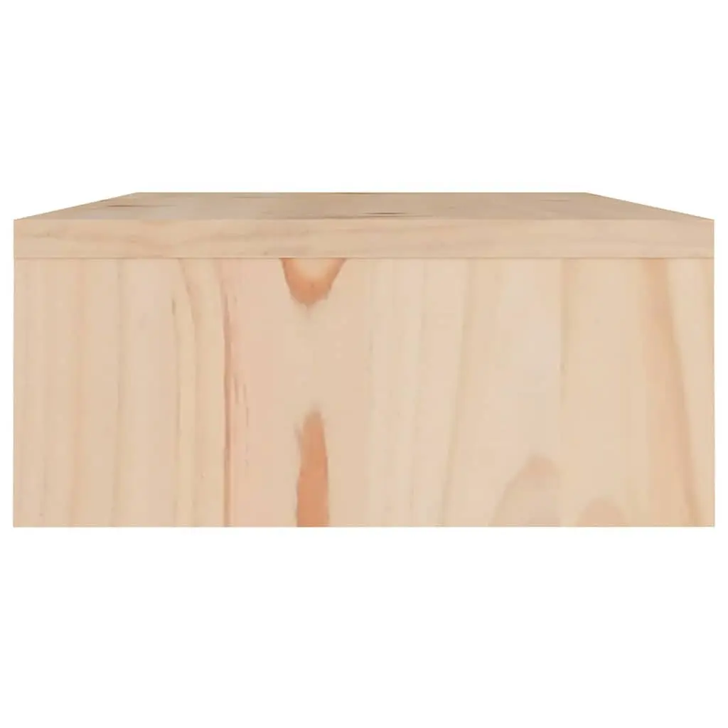 Monitor Stand Solid Wood Pine Riser Adjustable Shelves Brown 80cm