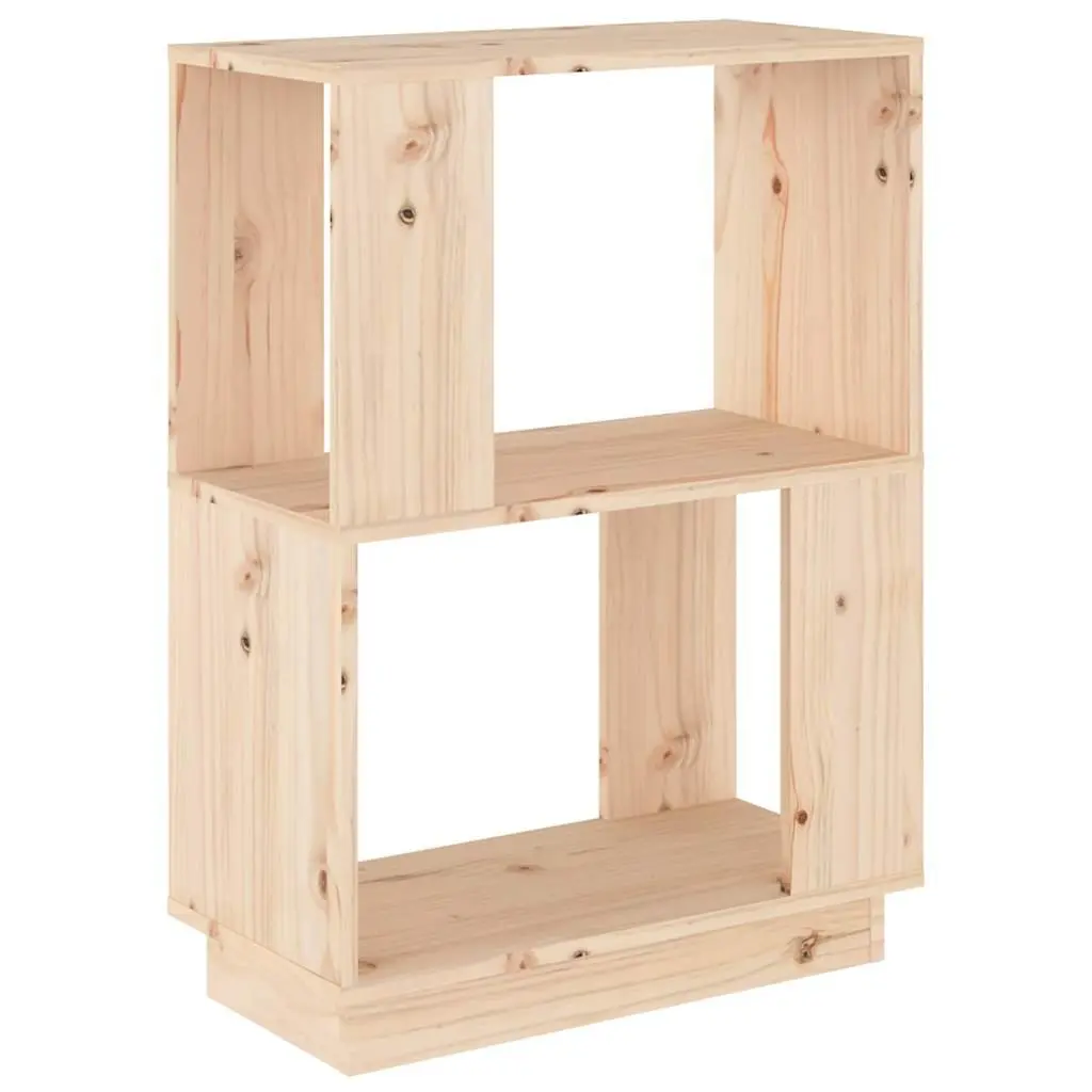 Wooden Book Cabinet Room Divider Bookshelf Storage Organizer Brown Pine 51W x 25D x 70H cm