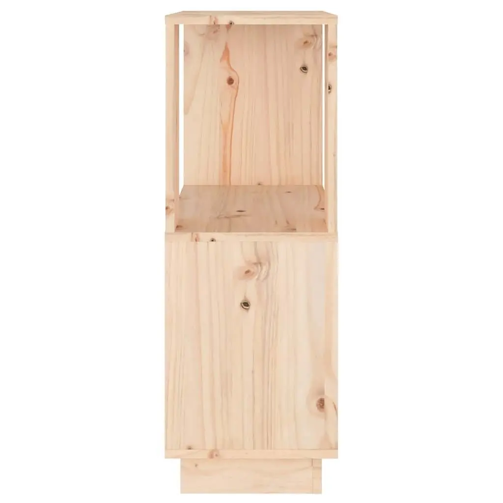 Wooden Book Cabinet Room Divider Bookshelf Storage Organizer Brown Pine 51W x 25D x 70H cm