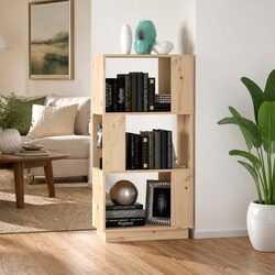Solid Pine Book Cabinet and Room Divider, 51x25x101 cm