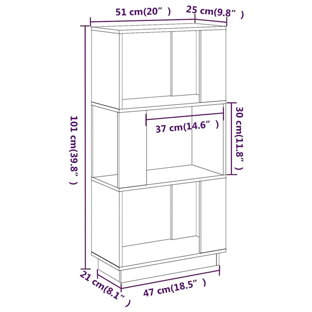 Book Cabinet Room Divider White Solid Pine Wood Shelving Storage Bookcase