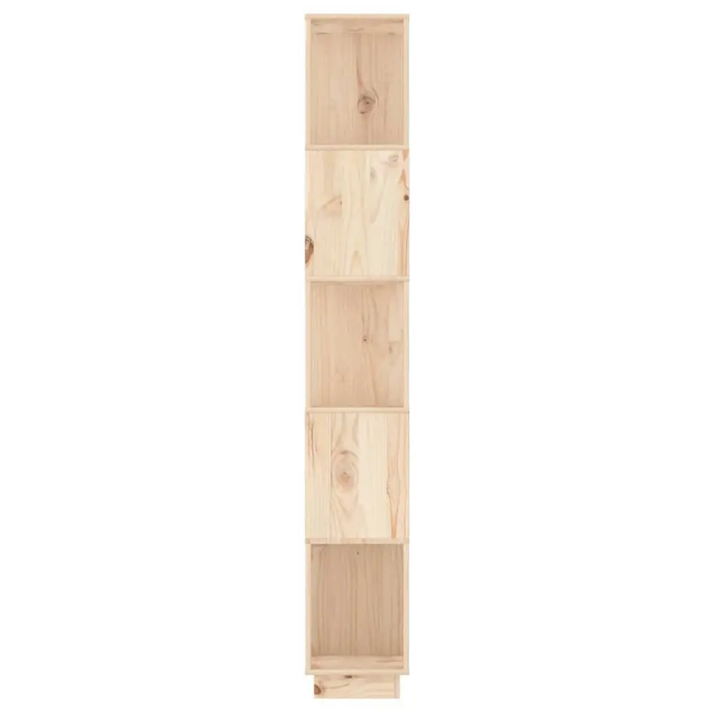 Solid Wood Pine Book Cabinet Room Divider Bookshelf Storage 51x25x163.5cm Brown