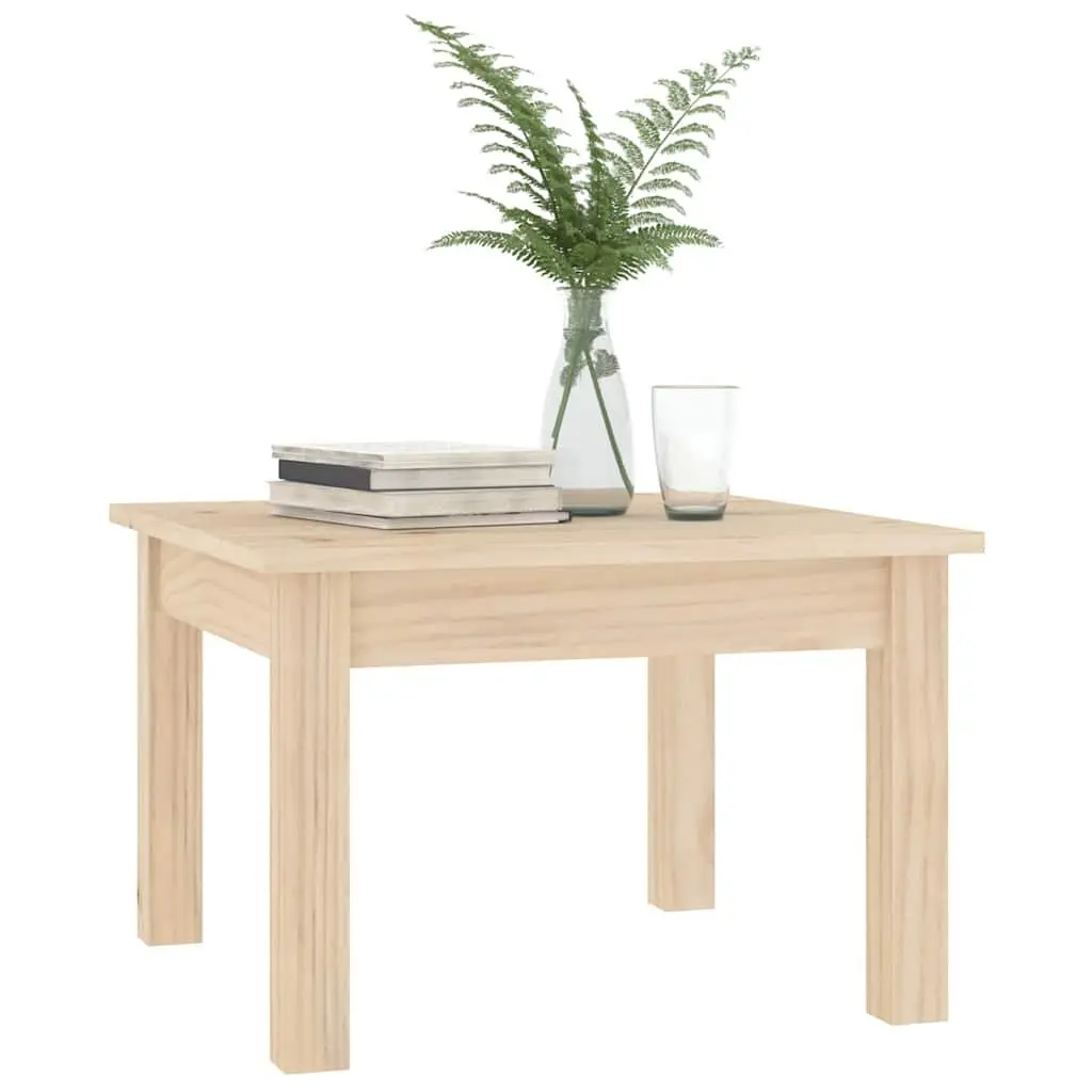 Solid Wood Coffee Table Minimalist 45x45x30 cm Pine Wood Brown