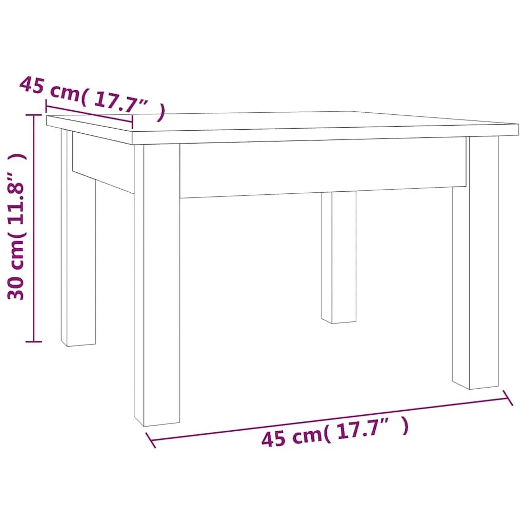 Solid Wood Coffee Table Minimalist 45x45x30 cm Pine Wood Brown