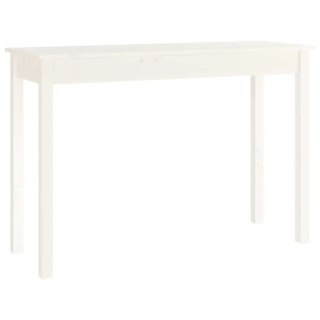 White Wooden Console Table 110x40x75 cm for Living Spaces