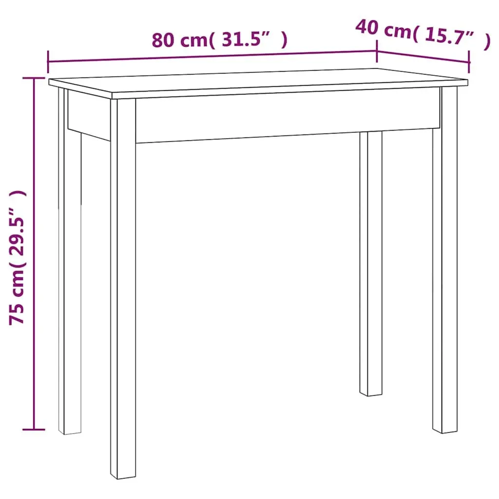 Wooden Console Table 80x40x75cm for Hall