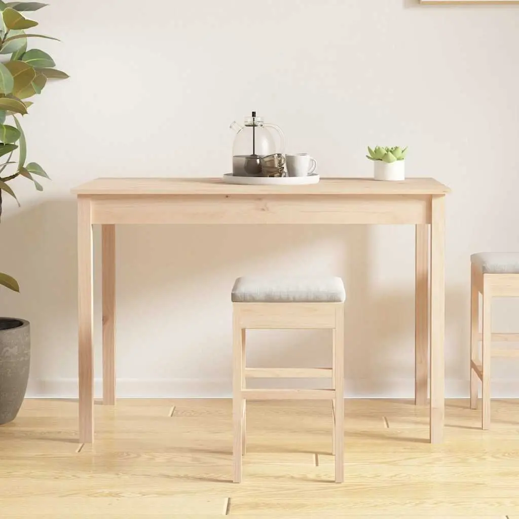 Solid Wood Pine Dining Table 110x55x75cm Brown Kitchen Room Furniture