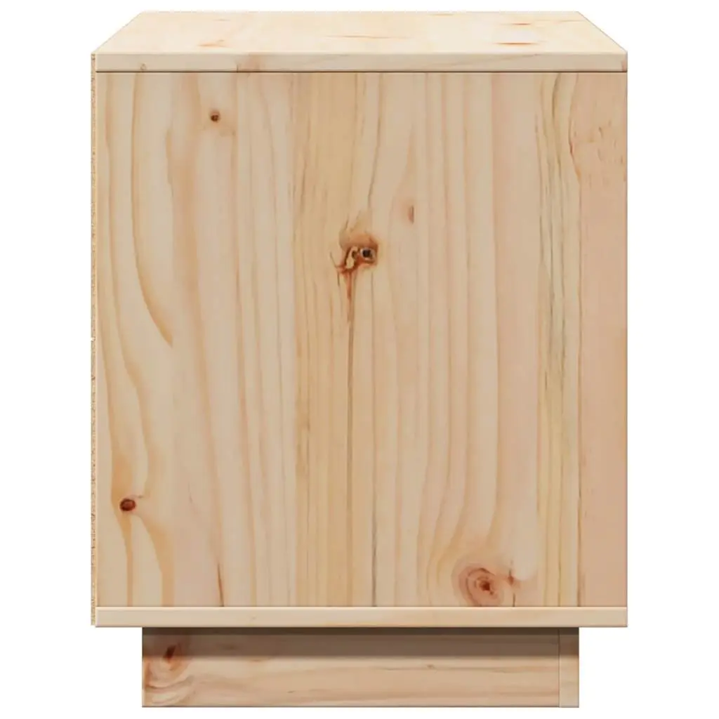 Solid Wood TV Cabinet 74x35x44 cm Brown Pine Storage Unit Living Room Furniture