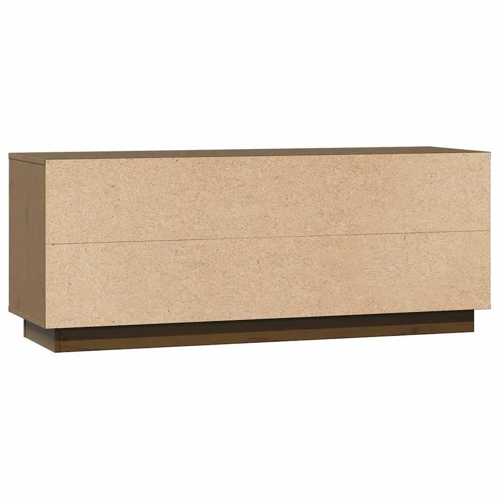 Solid Pine Wood TV Cabinet in Honey Brown