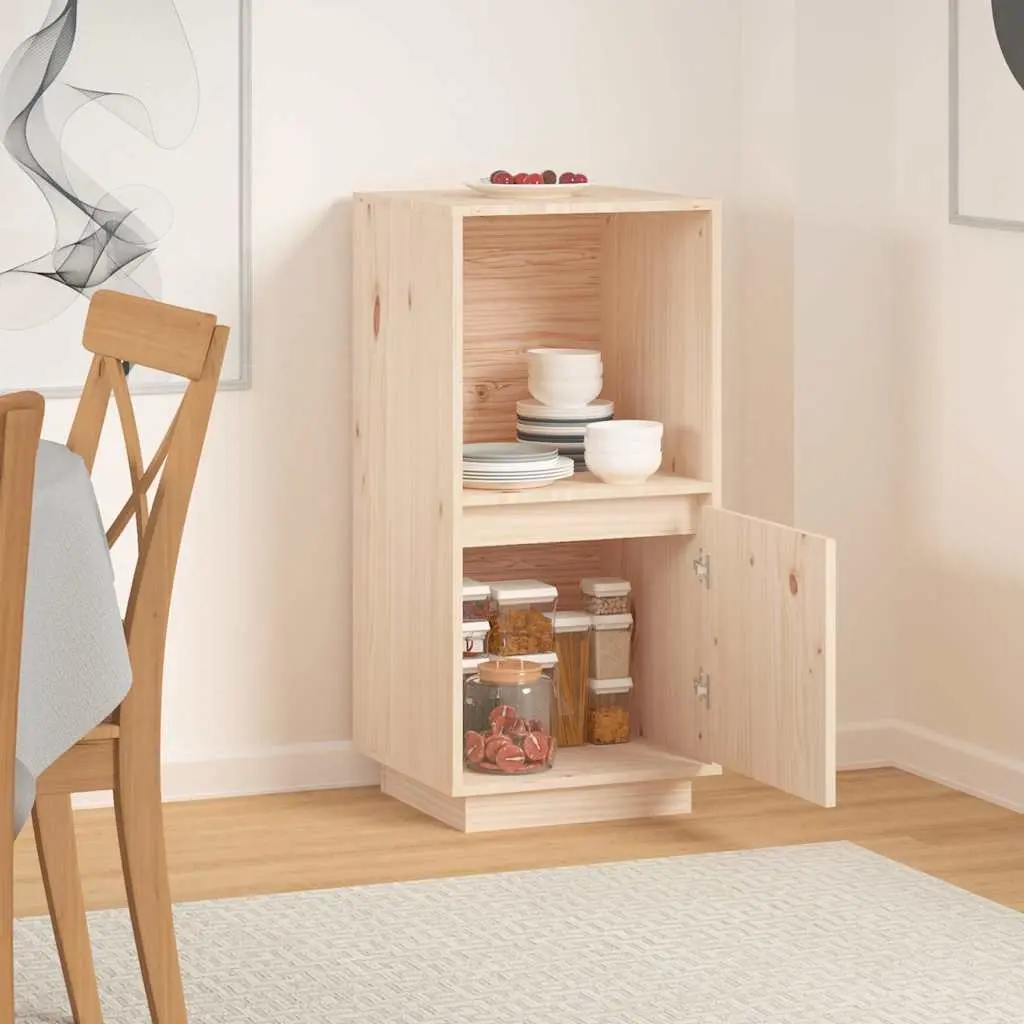 Sideboard Brown 38x35x80 cm Solid Pine Wood Cabinet Storage Living Room