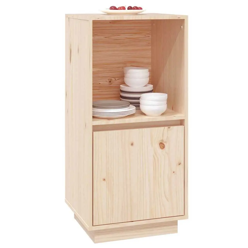Sideboard Brown 38x35x80 cm Solid Pine Wood Cabinet Storage Living Room