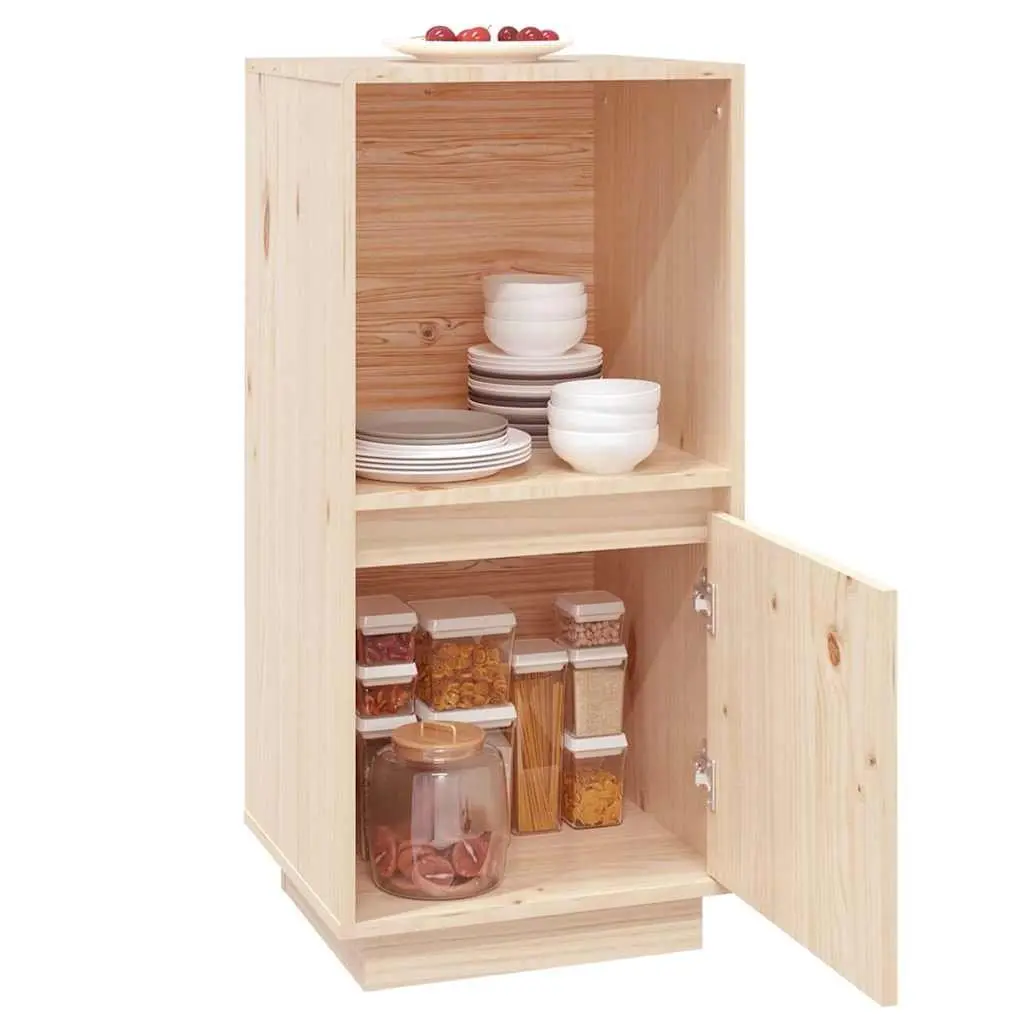 Sideboard Brown 38x35x80 cm Solid Pine Wood Cabinet Storage Living Room
