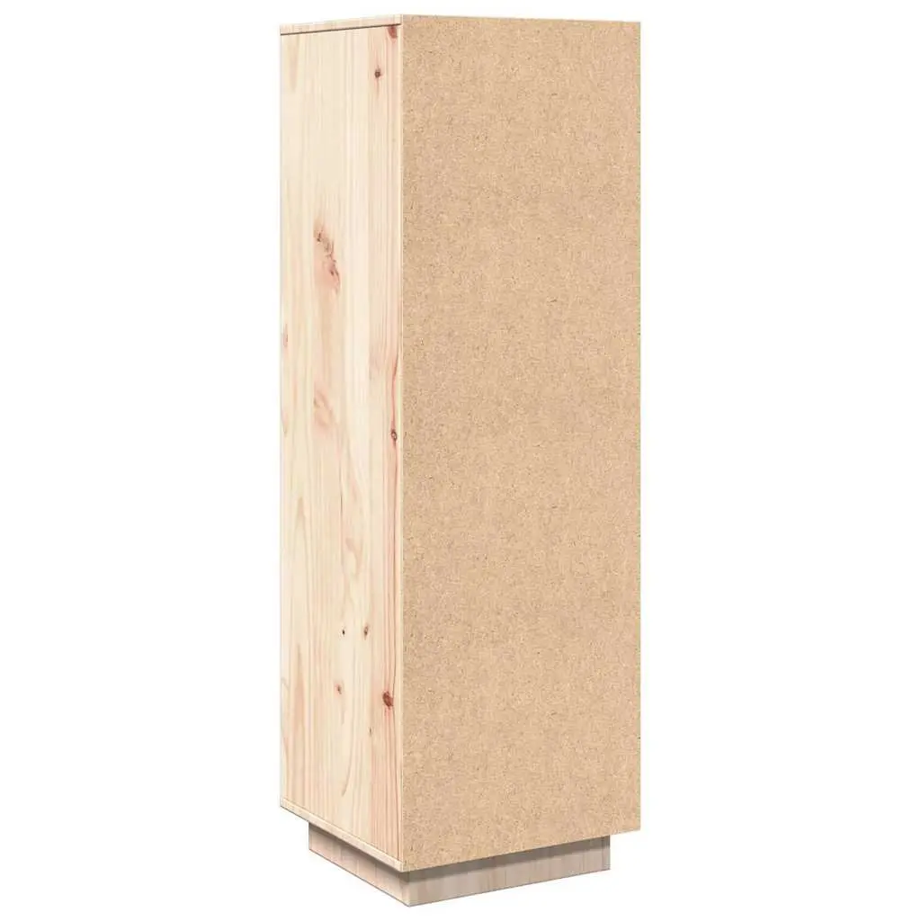 Highboard Solid Wood Pine Cabinet 38x35x117cm Brown Sideboard Storage Furniture