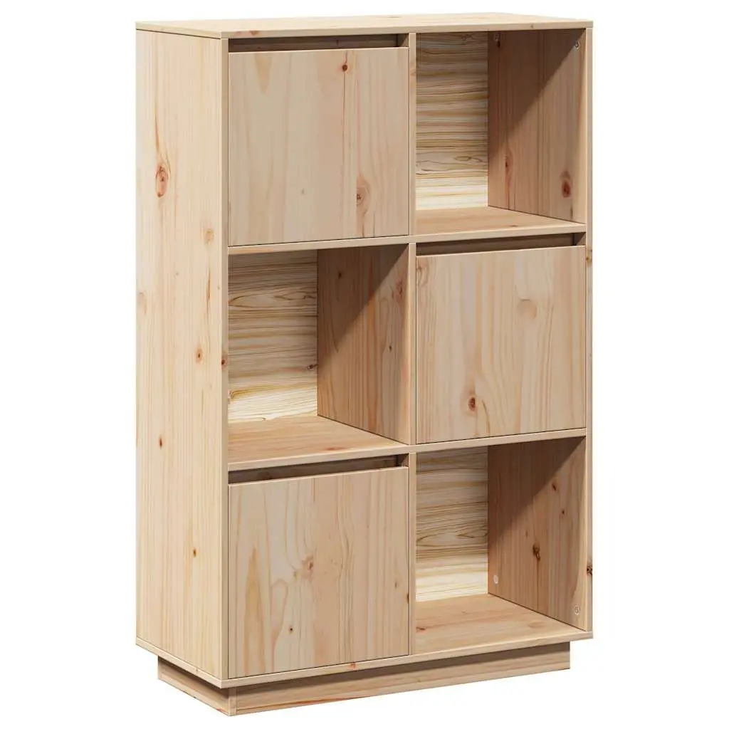Wooden Highboard Storage Cabinet Brown Solid Pine Sideboard Buffet Furniture