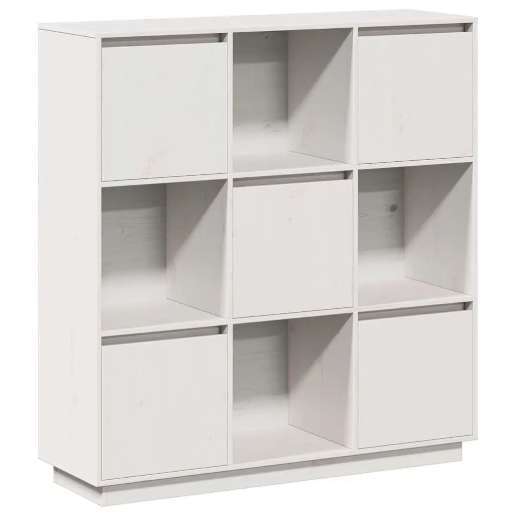 Highboard Cabinet White 5-Door Storage Sideboard Buffet Solid Pine Wood