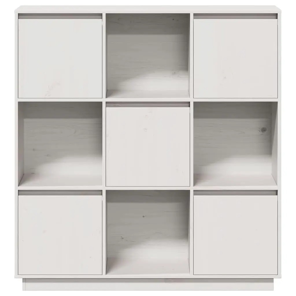 Highboard Cabinet White 5-Door Storage Sideboard Buffet Solid Pine Wood
