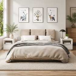 Elegant White Bedside Cabinets 2 pcs 60x34x51 cm
