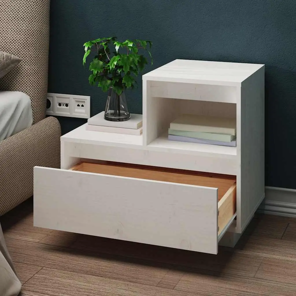 White Bedside Cabinets 2 pcs 60x34x51 cm