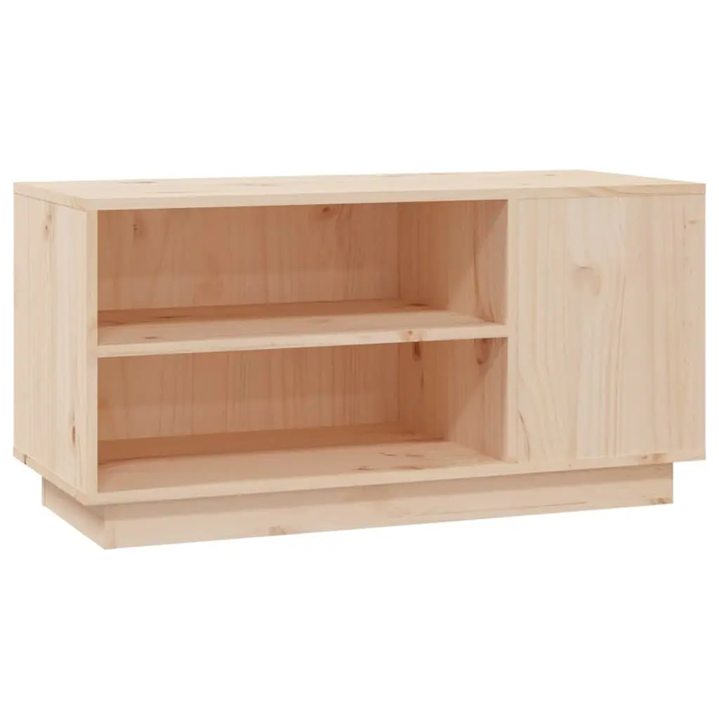 Brown Wooden TV Cabinet with Shelves 80x35x40.5 cm