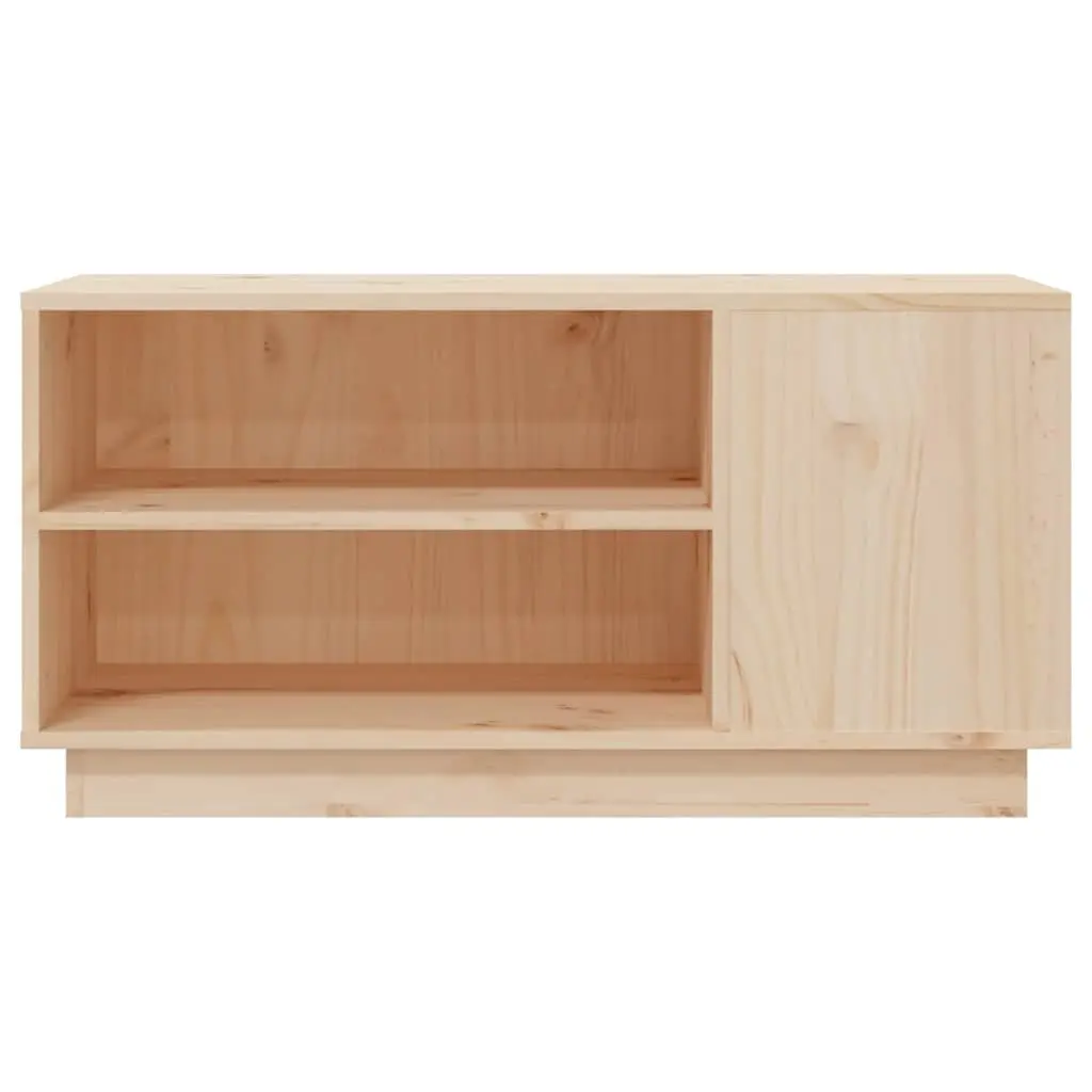Brown Wooden TV Cabinet with Shelves 80x35x40.5 cm