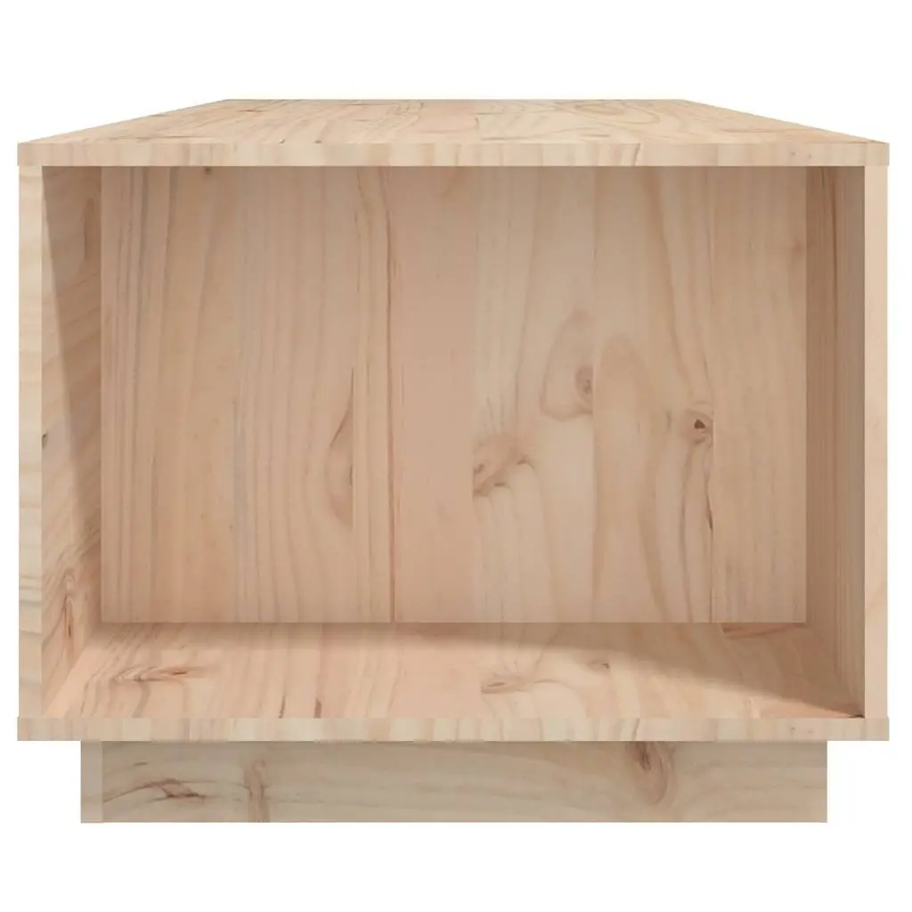 Solid Pine Wood Coffee Table with Storage Compartments