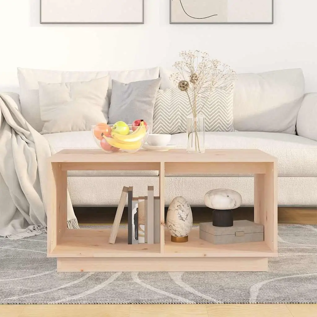 Coffee Table Rustic Brown 80x50x40 cm Solid Pine Wood