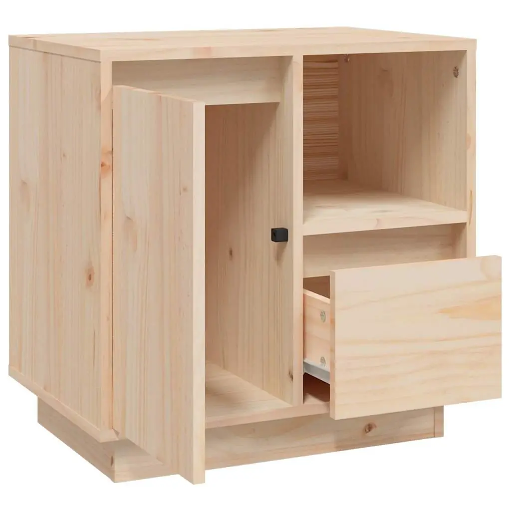 Bedside Cabinets 2 pcs Solid Wood Storage Nightstand Side Table Brown