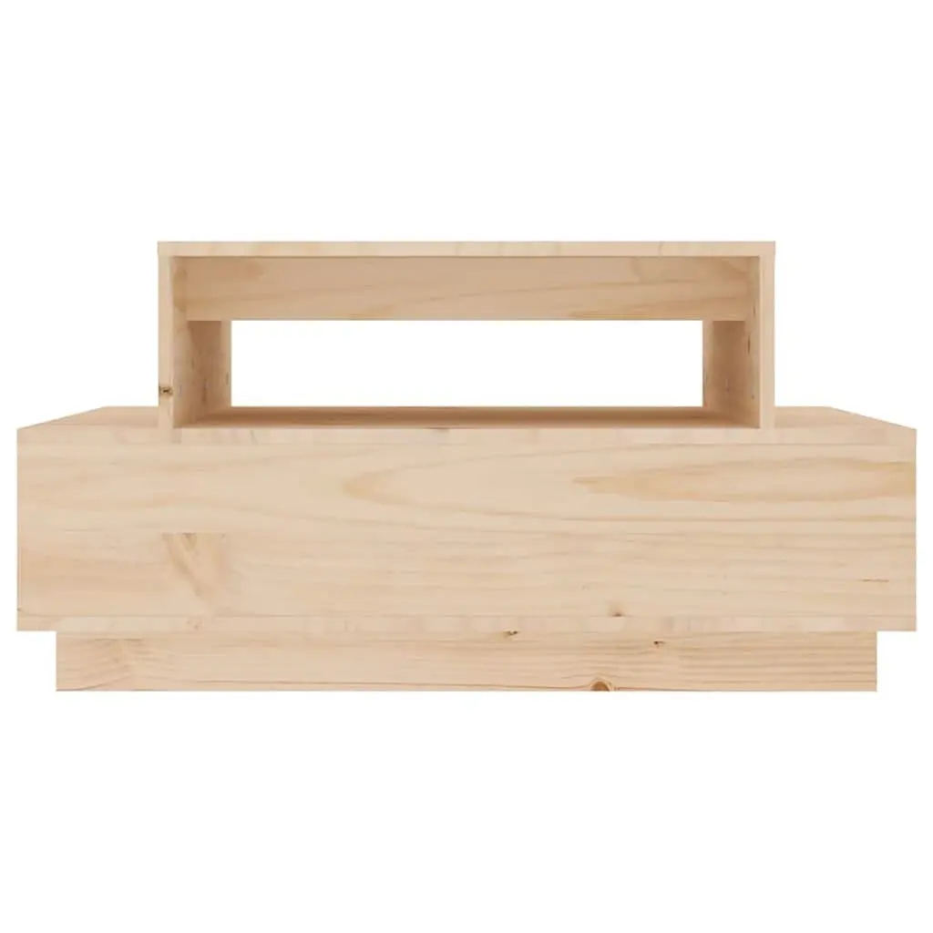 Solid Pine Wood Coffee Table 80x55x40.5 cm in Brown