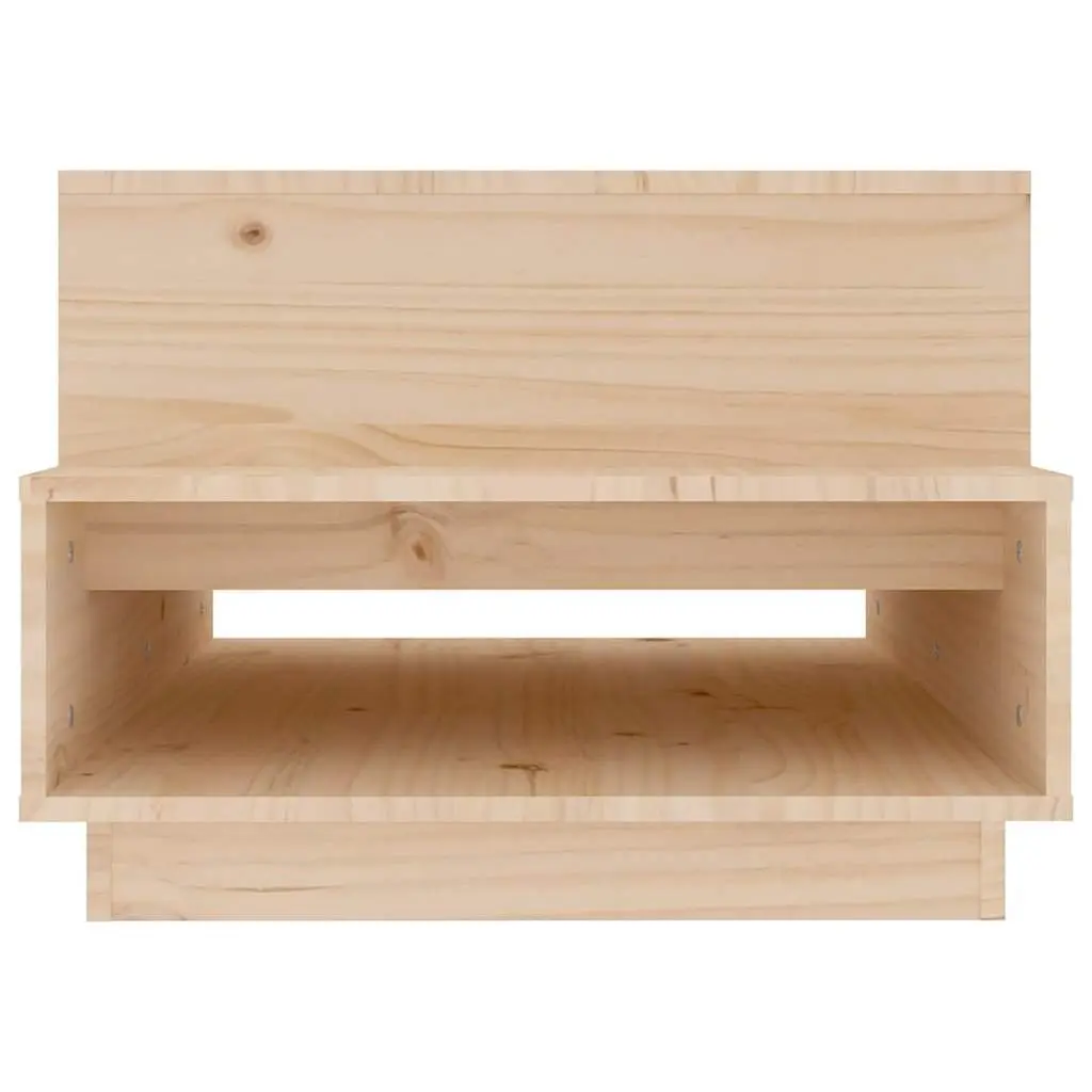 Solid Pine Wood Coffee Table 80x55x40.5 cm in Brown