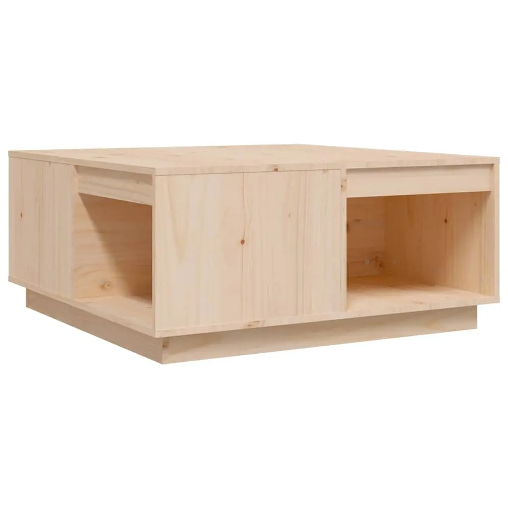 Brown Pine Wood Coffee Table for Living Rooms