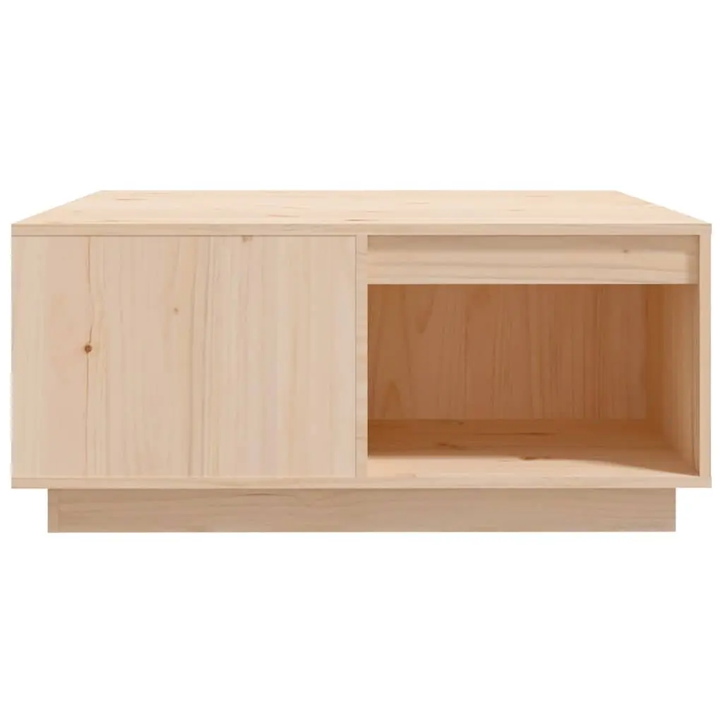 Brown Pine Wood Coffee Table for Living Rooms