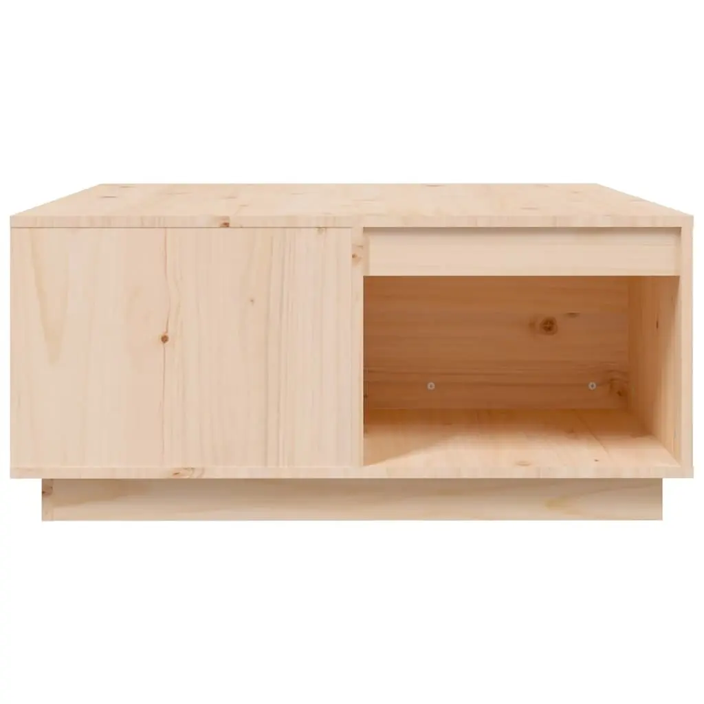 Brown Pine Wood Coffee Table for Living Rooms