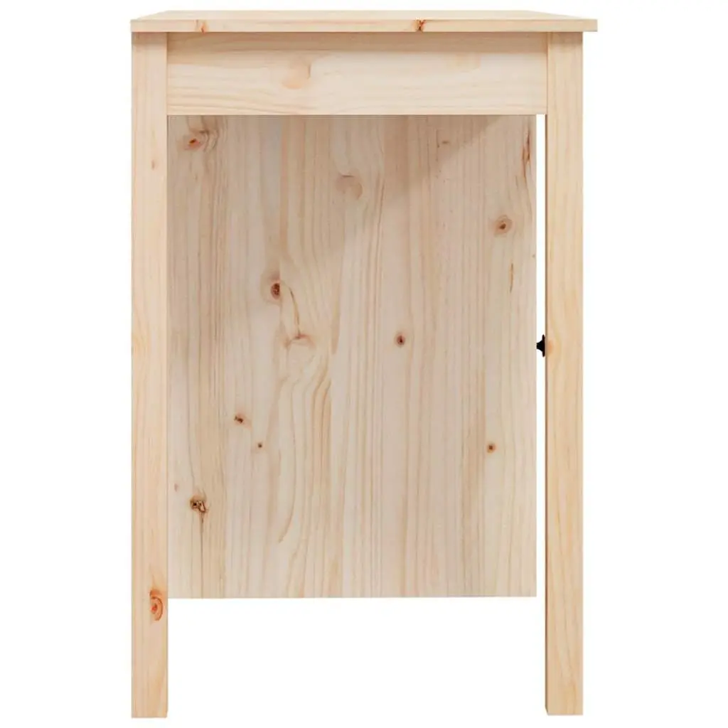 Solid Wood Pine Desk Brown 100x50x75cm Office Study Writing Table