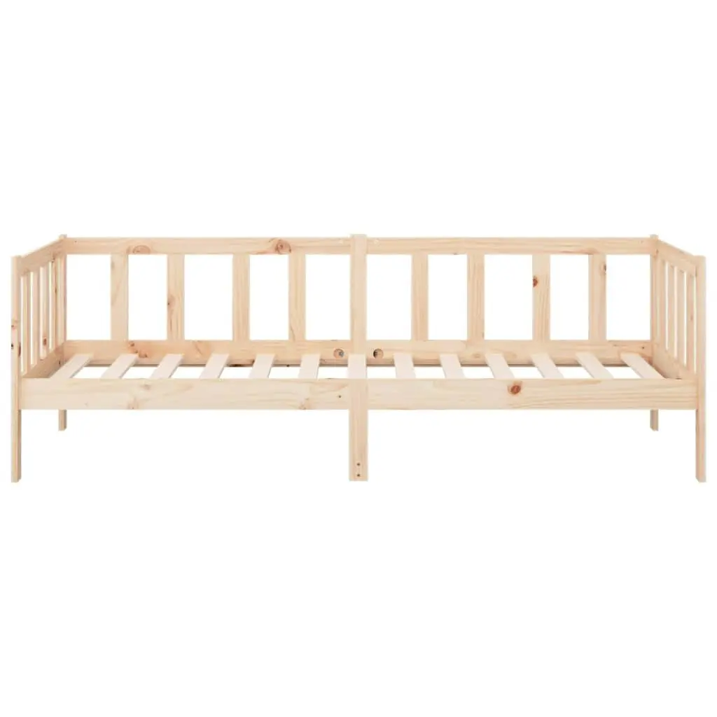 Day Bed Wooden Frame Rustic 90x190 cm Solid Pine Wood