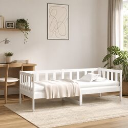 White Solid Pine Wood Day Bed 90x190 cm