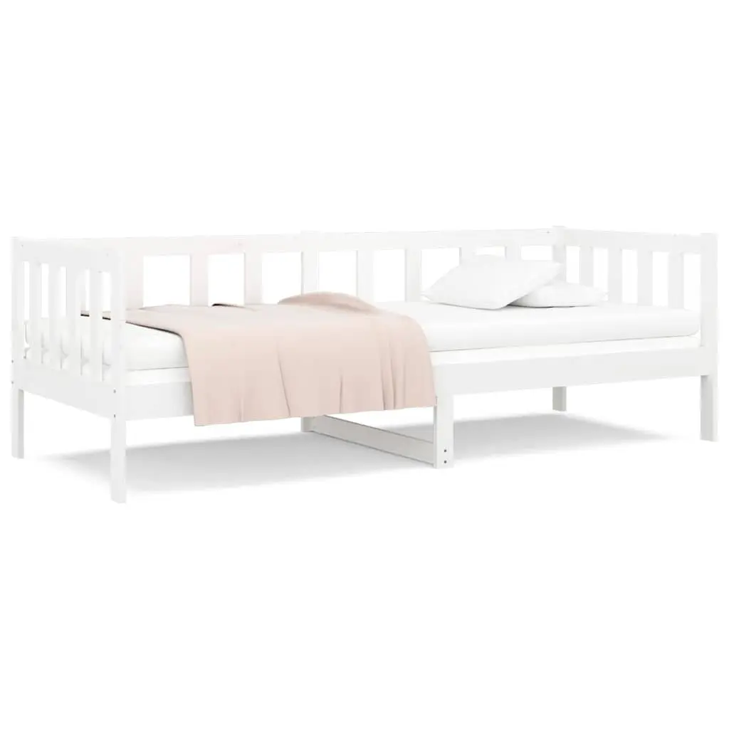 White Solid Pine Wood Day Bed 90x190 cm