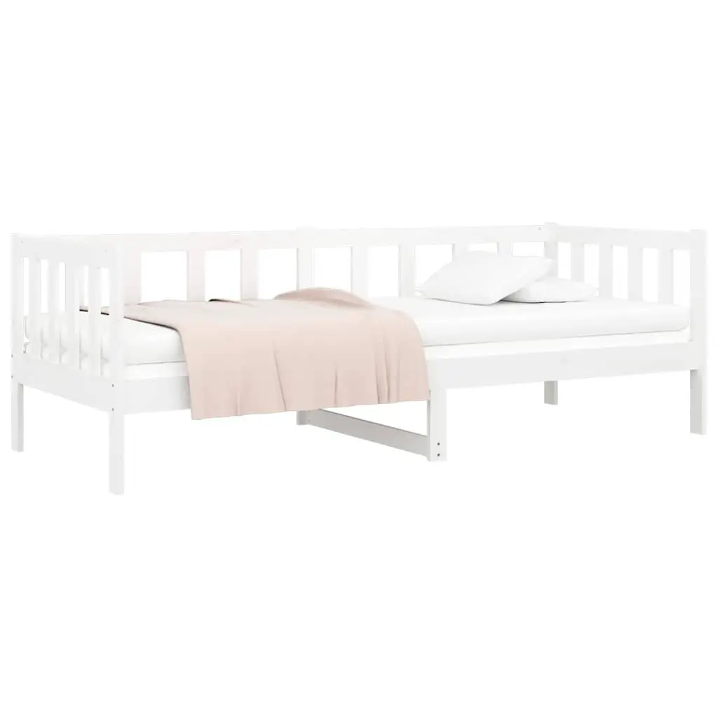 White Solid Pine Wood Day Bed 90x190 cm
