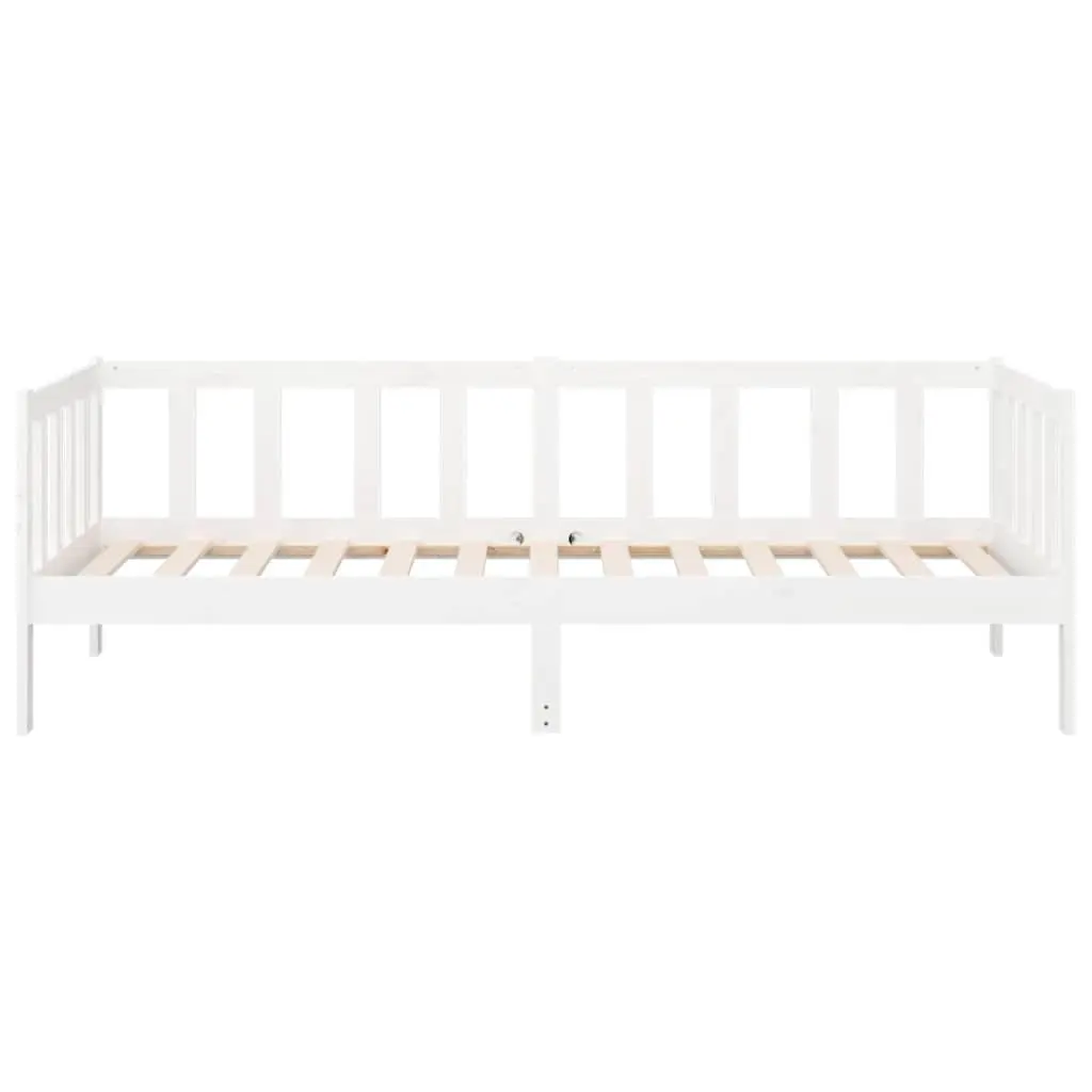 White Solid Pine Wood Day Bed 90x190 cm