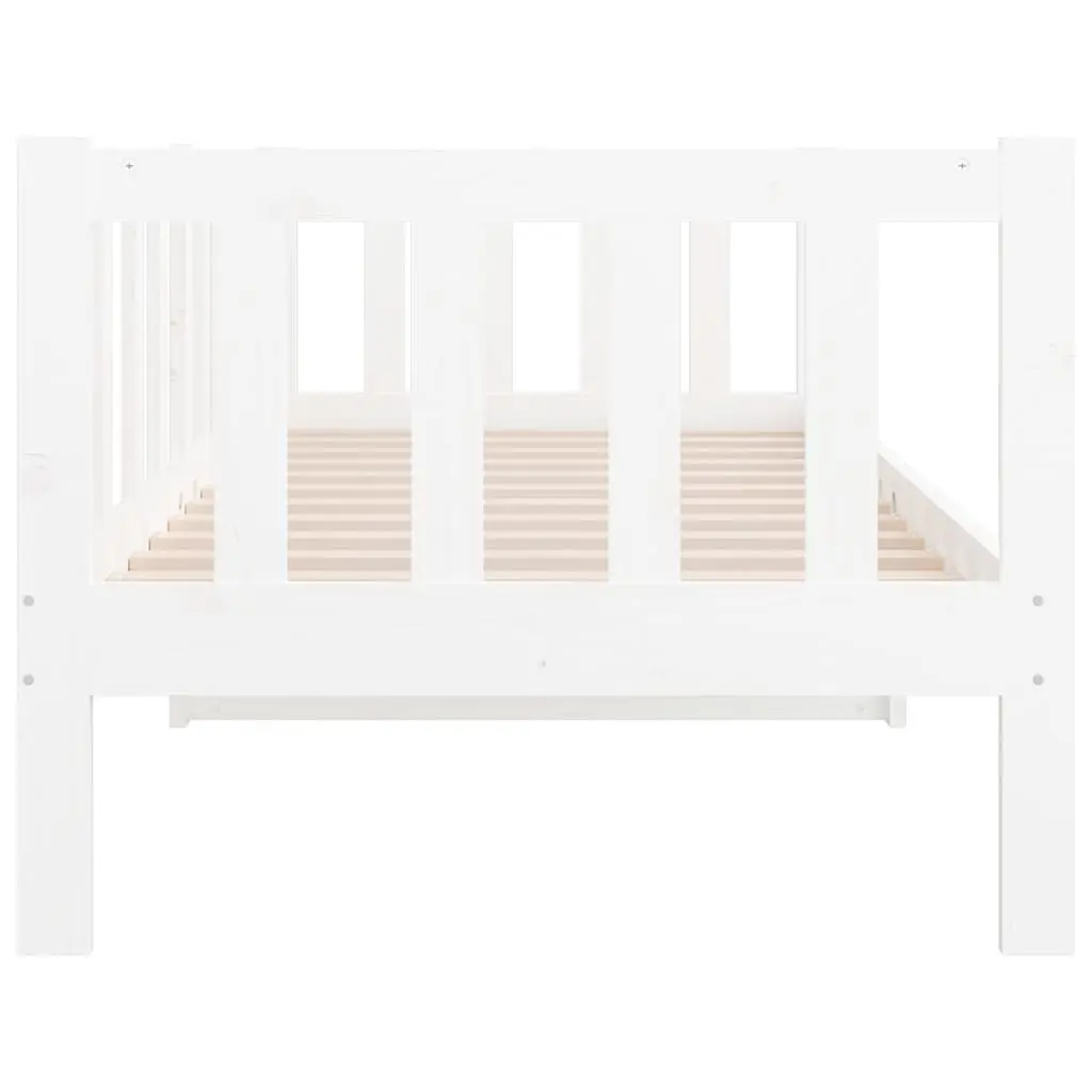 White Solid Pine Wood Day Bed 90x190 cm